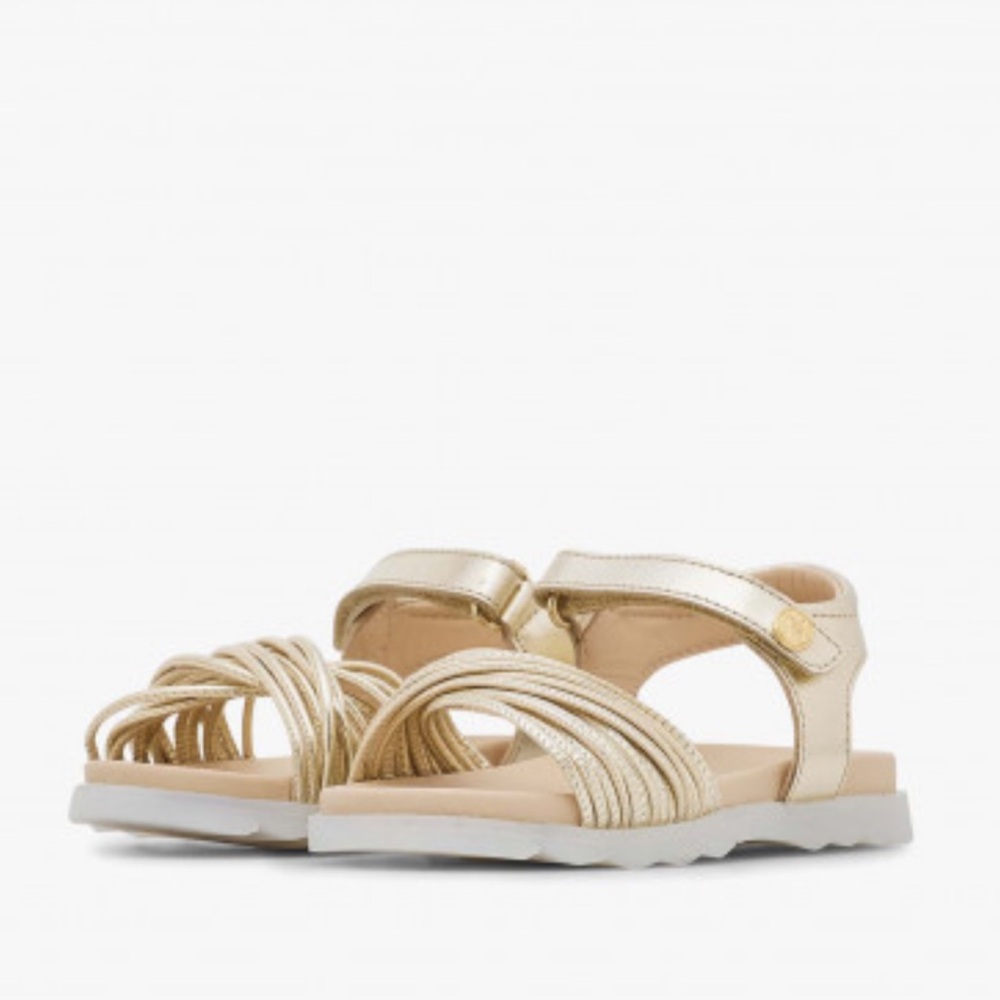 NWT NATURINO ALICE Leather Sandals in Platinum